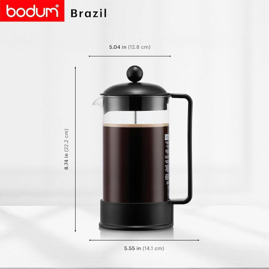 Bodum Brazil Schwarz Filterkaffeemaschine Handbetrieb Kunststoff Schwarze 1lt