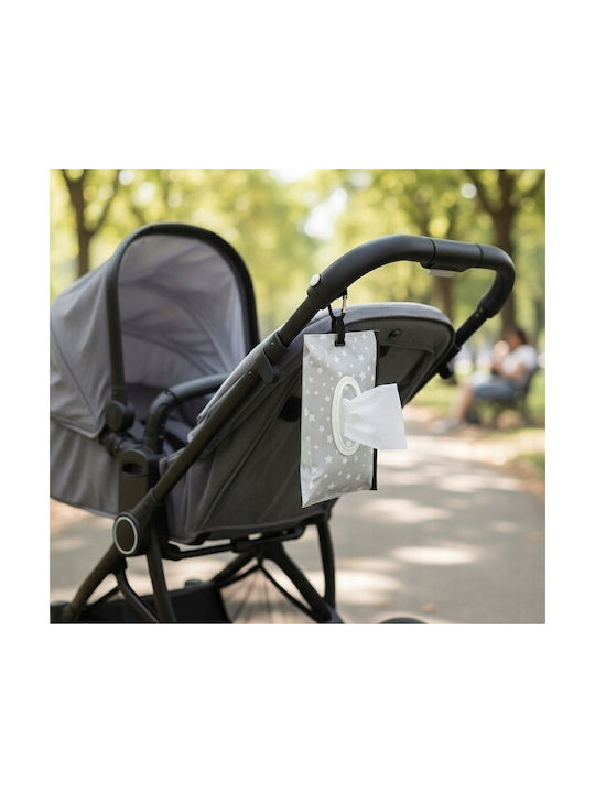 Bocioland Caz Portabil Gri Pentru Șervețele Umede Dublu Sigilat Mărime 24 X 13.5 X 5 Cm