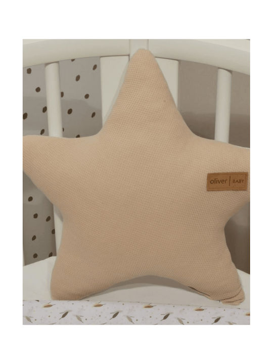 Baby Oliver Crib Decorative Pillow Star Beige 37x37cm