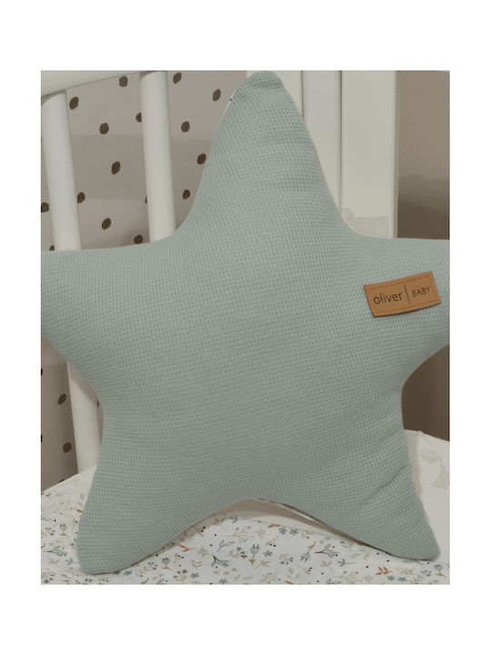 Baby Oliver Crib Decorative Pillow Star Green 37x37cm