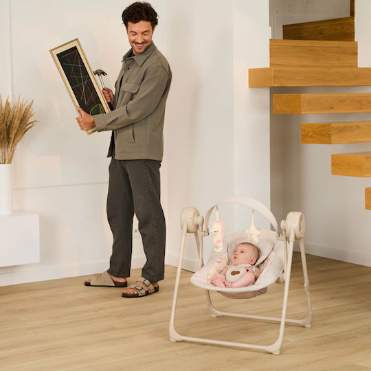 Kinderkraft Ηλεκτρικό Relax Μωρού Κούνια με Μουσική Γκρι