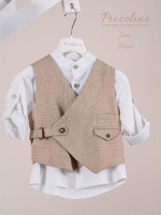 Piccolino Jose Mint Costum De Botez Verde Piccolino Jose Mint Costum De Botez Verde