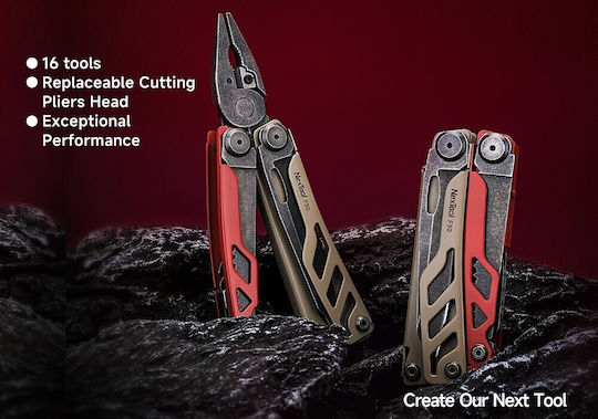 NexTool Multitool mit Verriegelungsmechanismus in Scheide