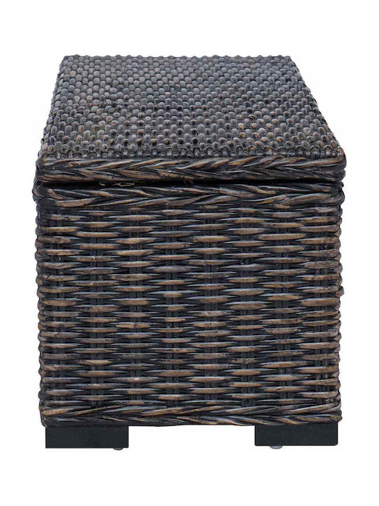 Vidaxl Cutie de Depozitare Depozitare Neagră 110 x 35 x 45 Cm