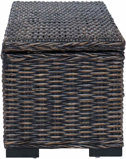 Vidaxl Кутия За Съхранение Черна 110 X 35 X 45 См