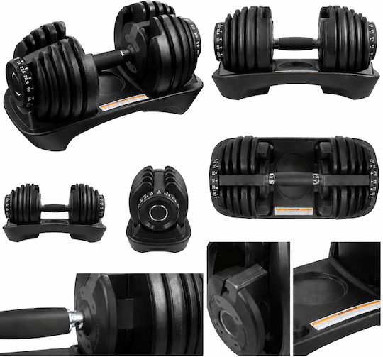 MotivationPro Dumbbell 1x 24kg Adjustable with Stand