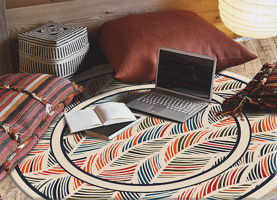 Tulup Round Kitchen Mat Blue 80cm