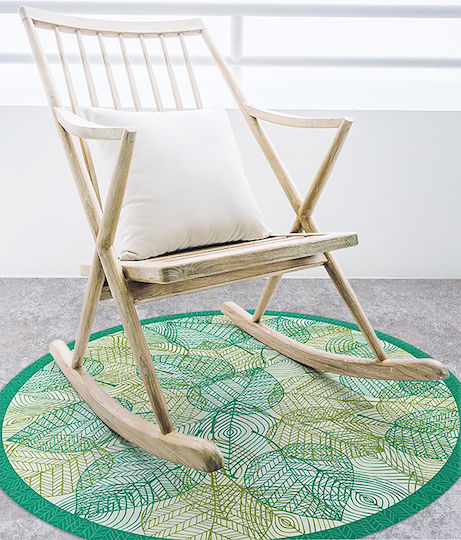 Tulup Round Kitchen Mat Green 120cm
