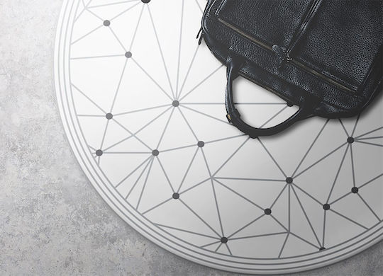 Tulup Round Kitchen Mat Gray 150cm