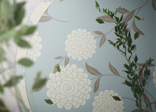 Tulup Runde Küchenmatte Blau Fleckenabweisend 120 cm
