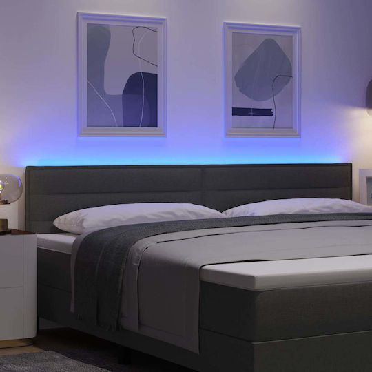vidaXL Bed Headboard made of Fabric Dark Gray 200x70cm