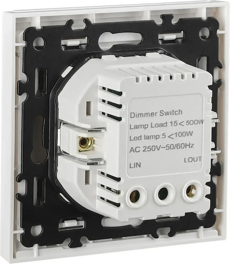 LED Dimmerschalter Rotierend 100W in Graue Farbe