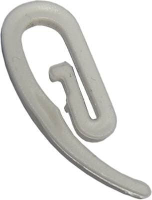 Curtain Hook Safety Pin Plastic for Plastic Curtain Rails White