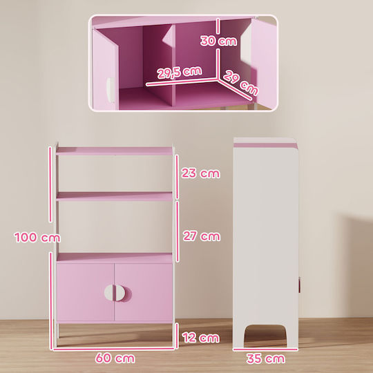 Bücherregal Boden Rosa