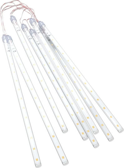 192 Λαμπάκια LED Θερμό Λευκό USB τύπου Μετεωρίτης 8τμχ