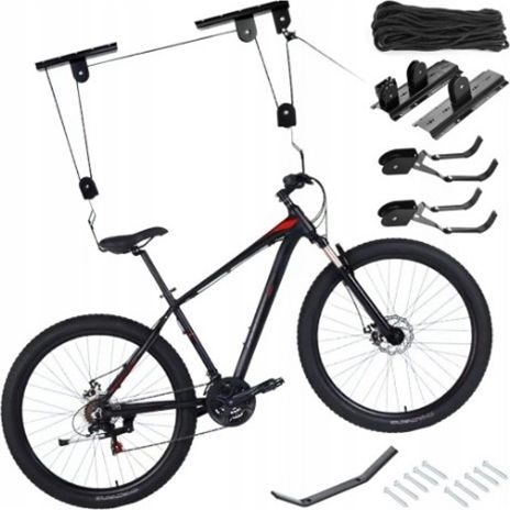 Ceiling Bike Rack Suitable Basement Garage Black