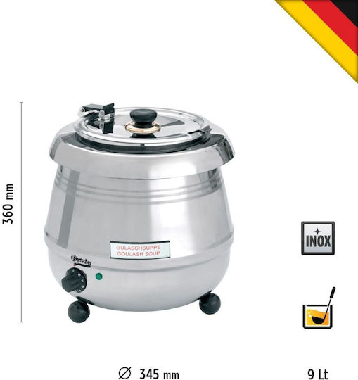 Alfa Frost Bol Profesional Argintiu Pentru Supă (9lt)