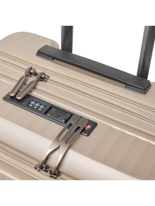 Nautica Hard Travel Suitcases Gold with 4 Wheels Set 3pcs