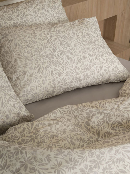 Sunshine Cotton Feelings 2070 Bed Sheets Set King Size 260x270cm Beige 4 Pieces