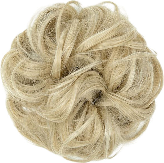 Synthetic Hair Synthetic Clip-in Bun Ponytail Wavy Light Blonde