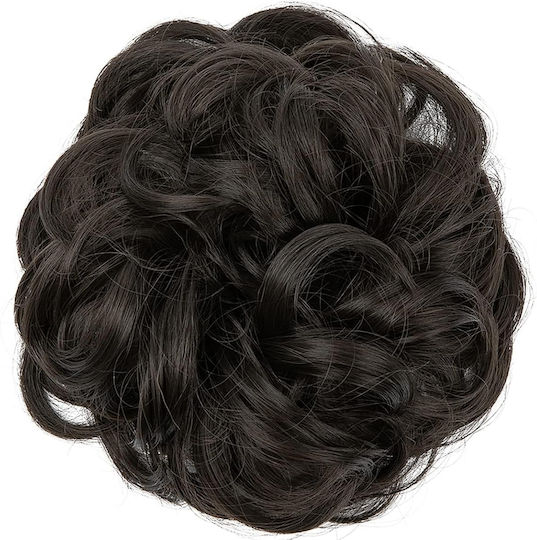 Synthetic Hair Synthetic Clip-in Bun Ponytail Wavy Black Brown