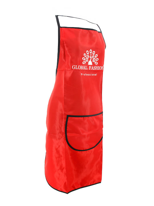 Αδιάβροχη Ποδιά Μανικιούρ Global Fashion Red
