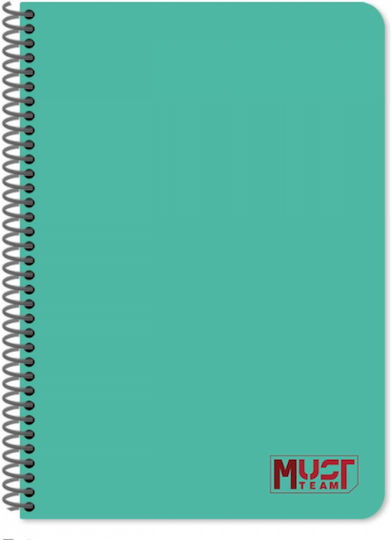 Must Team Spiral School Notebook Ruled A4 150 Paper Sheets 5 Subjects