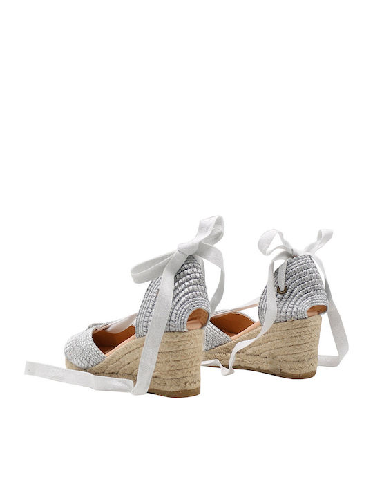 Sommer Damenplattformen Im Stil Espadrilles Silber
