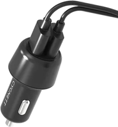 Cygnett Dual-port 30w Usb-a Car Charger Fast Charging Black