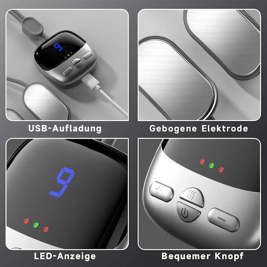 Rechargeable Massage Device for Neck Waist Body and Hands with Heating Function Red