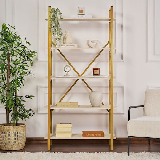 Βιβλιοθήκη Elysian Gold 180x34x90εκ.