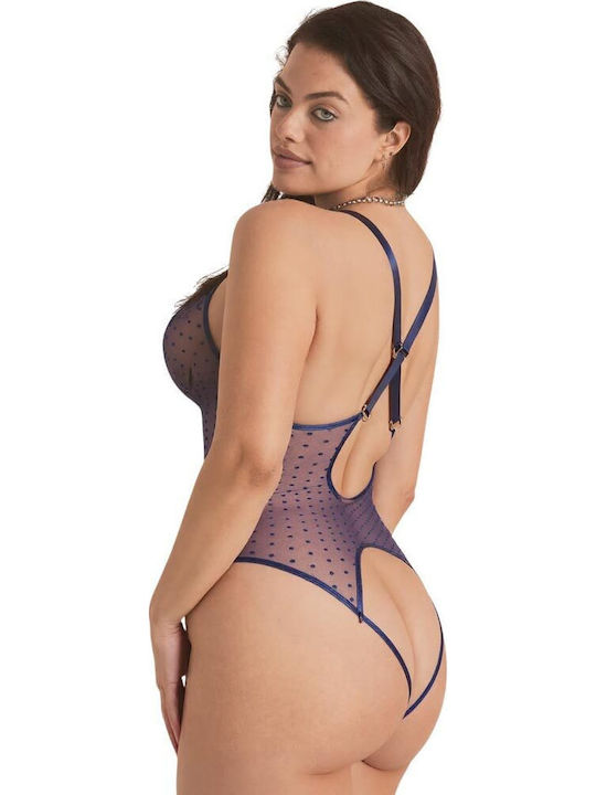 Γυναικείο Κορμάκι Plus Size Annamu Μπλε A-11391