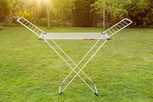 Vileda Aluminium Πτυσσόμενη Απλώστρα Δαπέδου από Αλουμίνιο με Ρόδες με Μήκος Απλώματος 20m