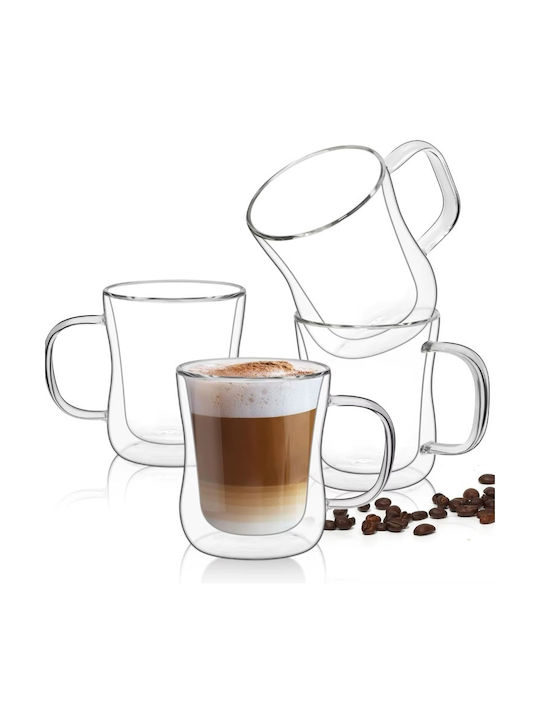 Cani Sticlă Transparentă 400ml 6 Bucăți