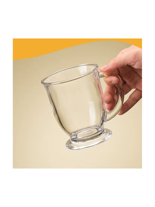 Glas Transparent Tasse 450ml 6 Stück