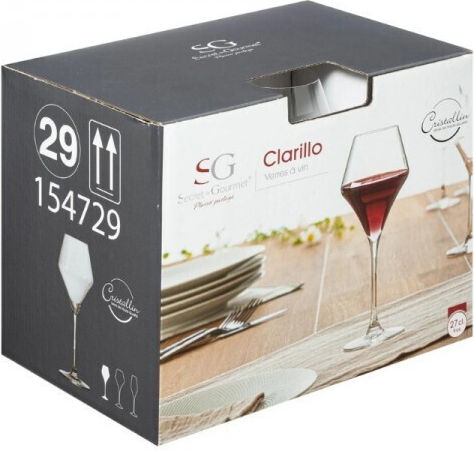 Secret de Gourmet Set Glasses for White Wine Made of Glass Goblet 270ml 6 Pieces