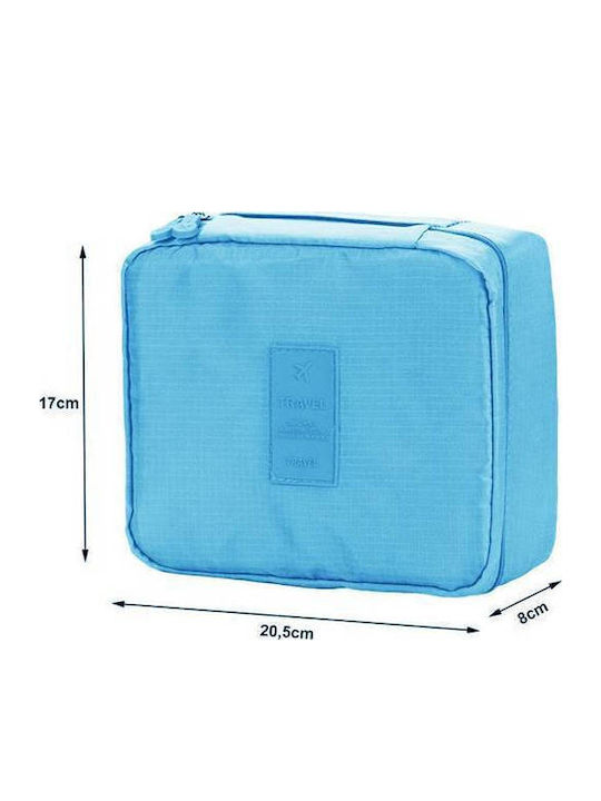 Light Blue Waterproof Textile Travel Bag