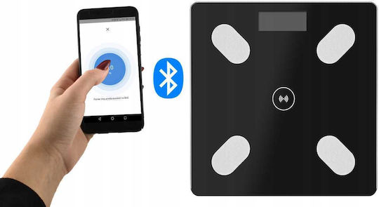 Smart Ζυγαριά 180kg με Bluetooth Μαύρη