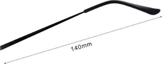Set 2 Eyeglass Arms Accessories Black
