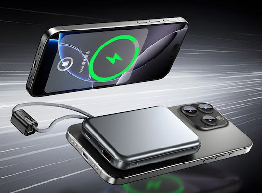 Power Bank 10000mAh 15W mit USB-A Ausgangsanschlüsse und USB-C Ausgangsanschlüsse Schnellaufladung 3.0 Silber