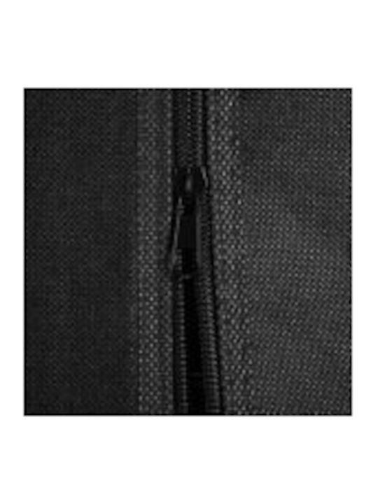 Dulap Din Material Cu Fermoar Și Rafturi În Culoare Neagră 170x42x170cm