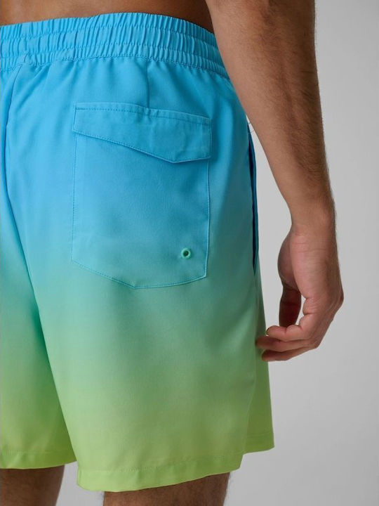 Costum De Baie Bărbați Bermude Albastru Deschis