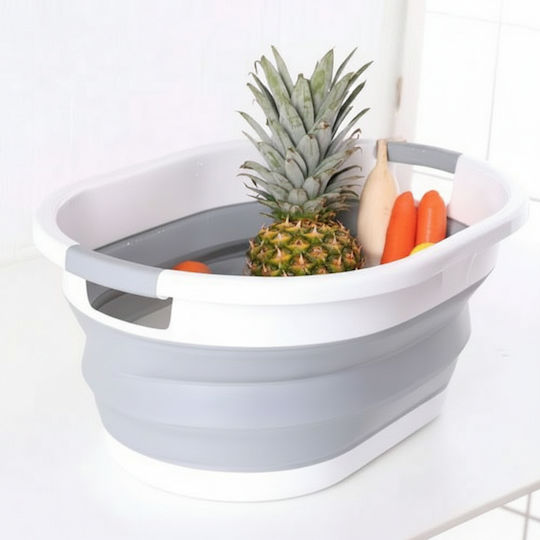 Lecană Pliabilă 40x38x6cm Capacitate 25lt Gri