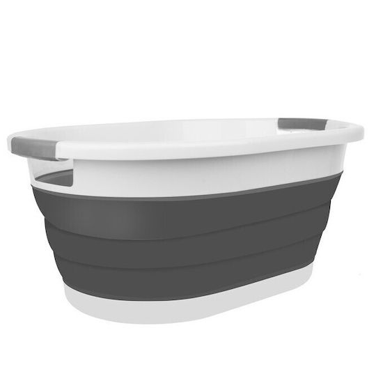 Lecană Pliabilă 40x38x6cm Capacitate 25lt Gri