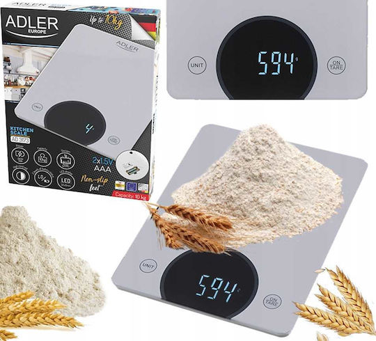 Adler Digitale Küchenwaage Bis 10kg Silber