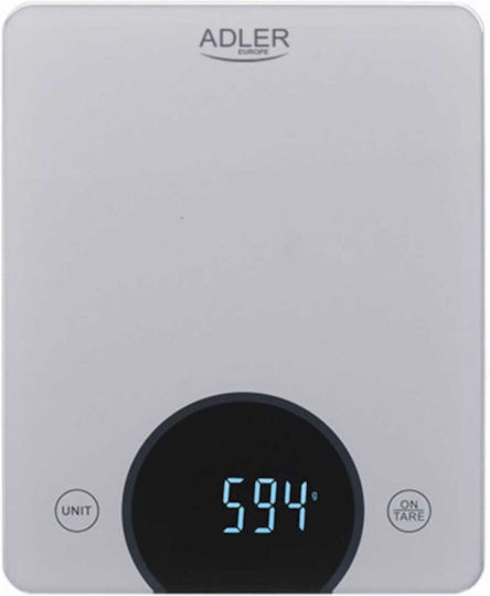 Adler Digitale Küchenwaage Bis 10kg Silber