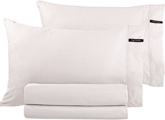 Guy Laroche Duvet Cover Cotton Satin Single 165x225 Minimal Perla