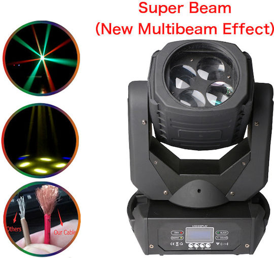 GloboStar Moving Light Beam LED with Robotic Head Super RGBW