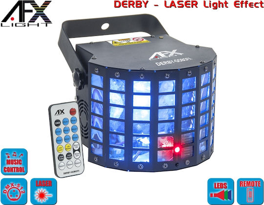 AFX Light Φωτορυθμικό LED DMX Derby GoboFX RGBW