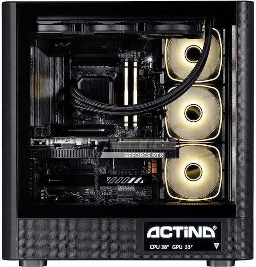 Actina Гейминг Настолен Компютър (Ryzen 9-9900X3D/32GB DDR4/2.0TB SSD/Без Операционна Система)